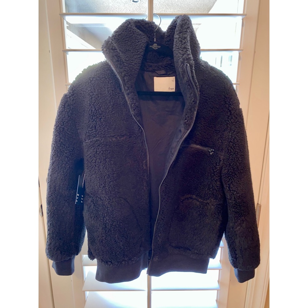 Black zip Teddy Jacket